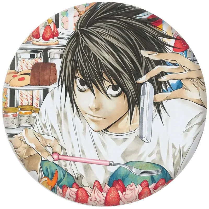 58mm Anime Death Note Enamel Pins Tinplate Round Brooch Cosplay Badge Backpacks Clothing Jewelry Fans Cosplay Accessories Gift