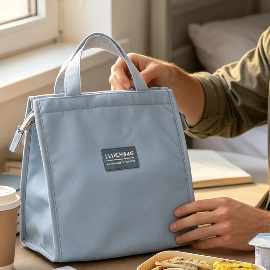 Insulated Refrigerated Lunch Tote Portable Bento Handbag Food Fresh Storage Bag Student School Daily Meal Carrier