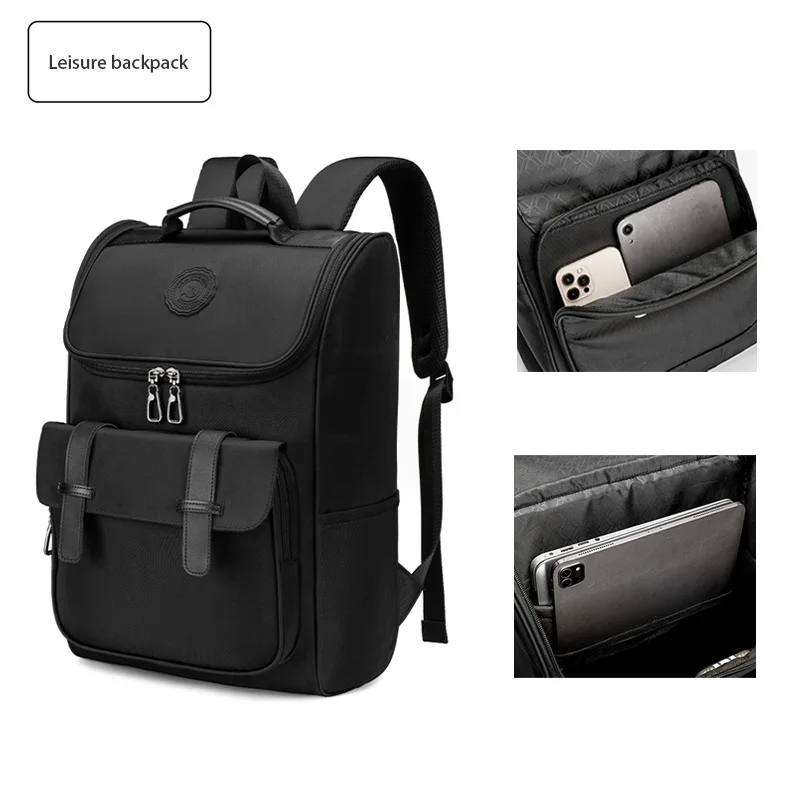 Practical leisure backpack for commuting, lightweight and large capacity, fashionable travel computer backpack, backpack