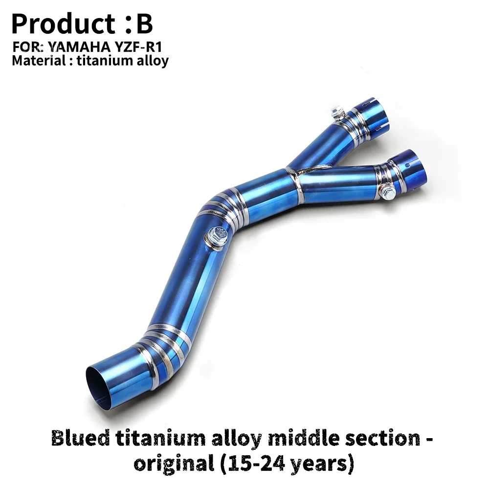 FOR Lightweight Racing mid Pipe for YAMAHA YZF-R1 Superbike Boosts Mid-High RPM Power Cut Backpressure for Optimal Performance