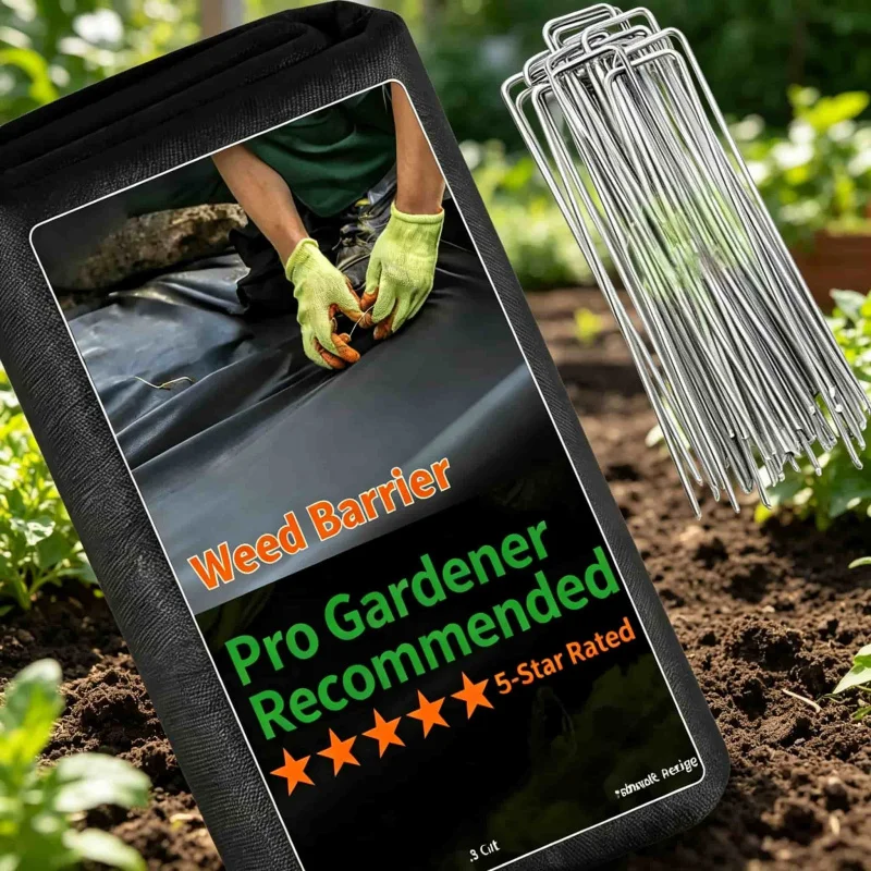 Heavy-Duty Non-Woven Plant Protection Cover for Gardening with Ground Pegs Weed Control Special Material for Flower Beds