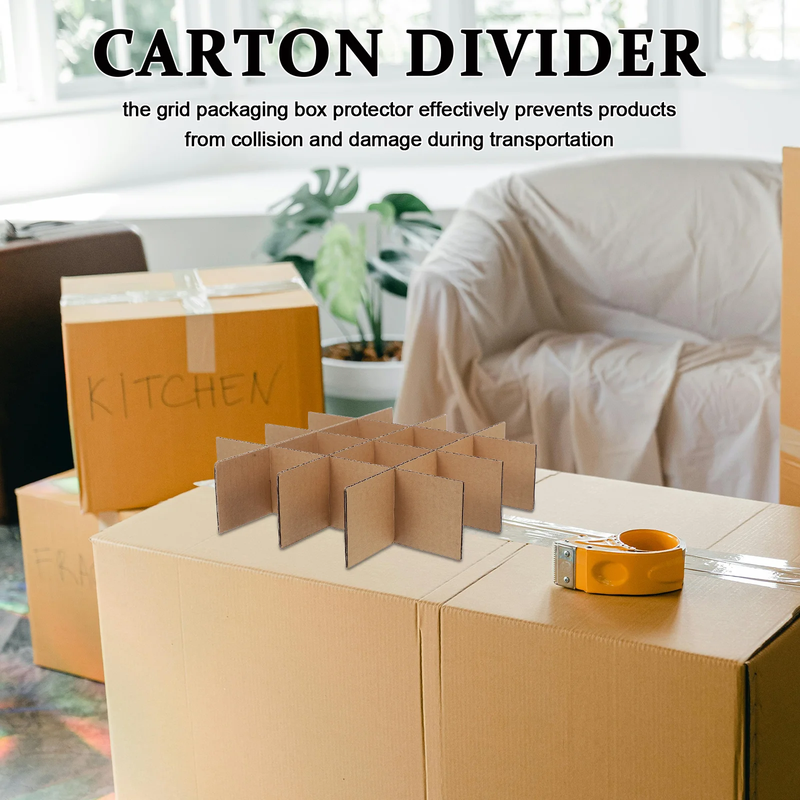 6 قطع من حاويات مقسم كرتون النقل متعددة الأقسام لصندوق تخزين التصنيف ومنظم مستلزمات الخياطة #1