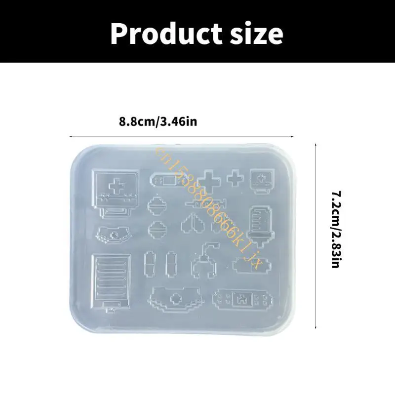 Stampo in silicone multiuso per artigianato a forma pixel decorativo a forma casa 066c