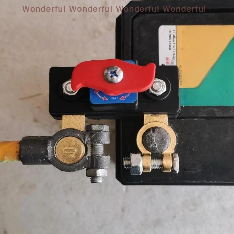 

1PC Universal Negative Terminal Car Battery Disconnect Isolator Switch 12V/24V Kill Power Switch for Efficient Battery Managemen
