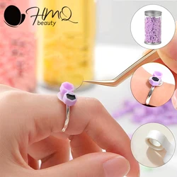 200pcs/bag Disposable Diamond Shape Plastic Glue Ring Cup Eyelash Extension Tattoo Pigment Holder Pallet Lash Makeup Supplies
