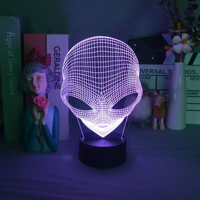 Pop-eyed Alien Shape 3D Night Light Child Cool Present for Bedroom Decor Cute Birthday Color Gift LED Table Lamp Baby Nightlight