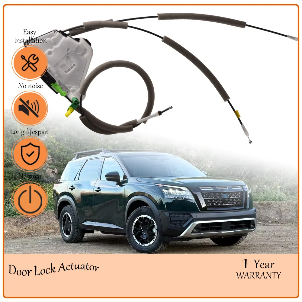Front Left Side Door Lock Actuator designed to suit Pathfinder 2022-2025, noise-dampened structure oem 80501-6TA0A,80501-6TA1A