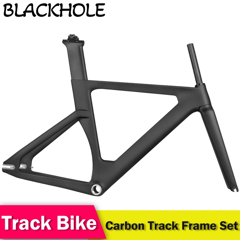 Full Carbon Track Bike Frame Set 700C Fixed Gear Carbon Fiber Frame+Fork+Seat Post Set No Brake Road Bicycle Carbon Track Frame