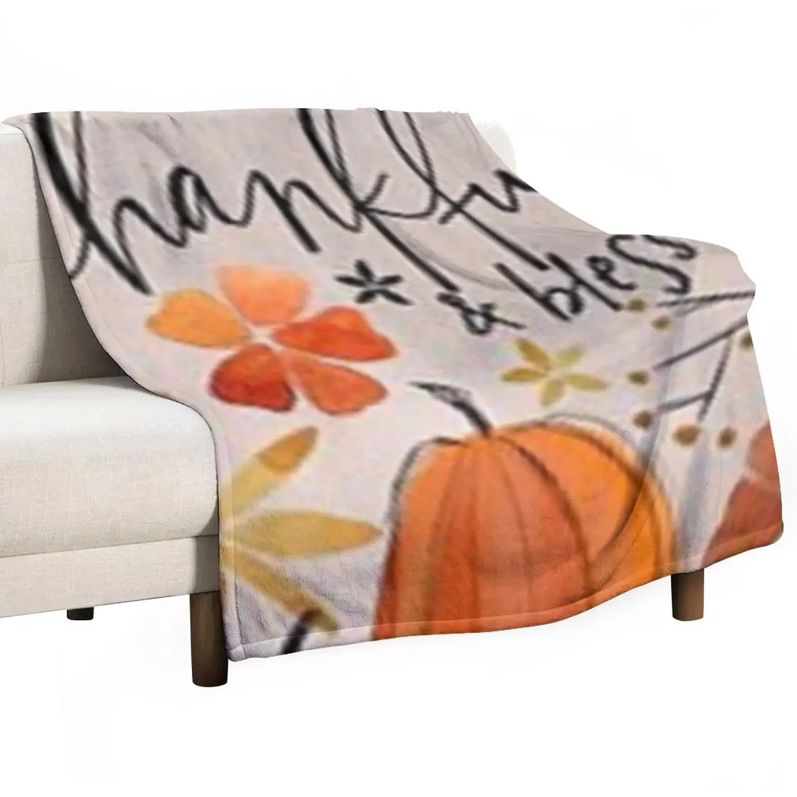 

New Thankful and Blessed Autumn print on home decor, apparel and accessories Throw Blanket Sleeping Bag decorative Blankets