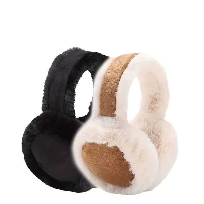 Soft & Cozy Classic Suede Plush Ear Warmers - Non-Slip Foldable Earmuffs for Men & Women Perfect Gift for Christmas
