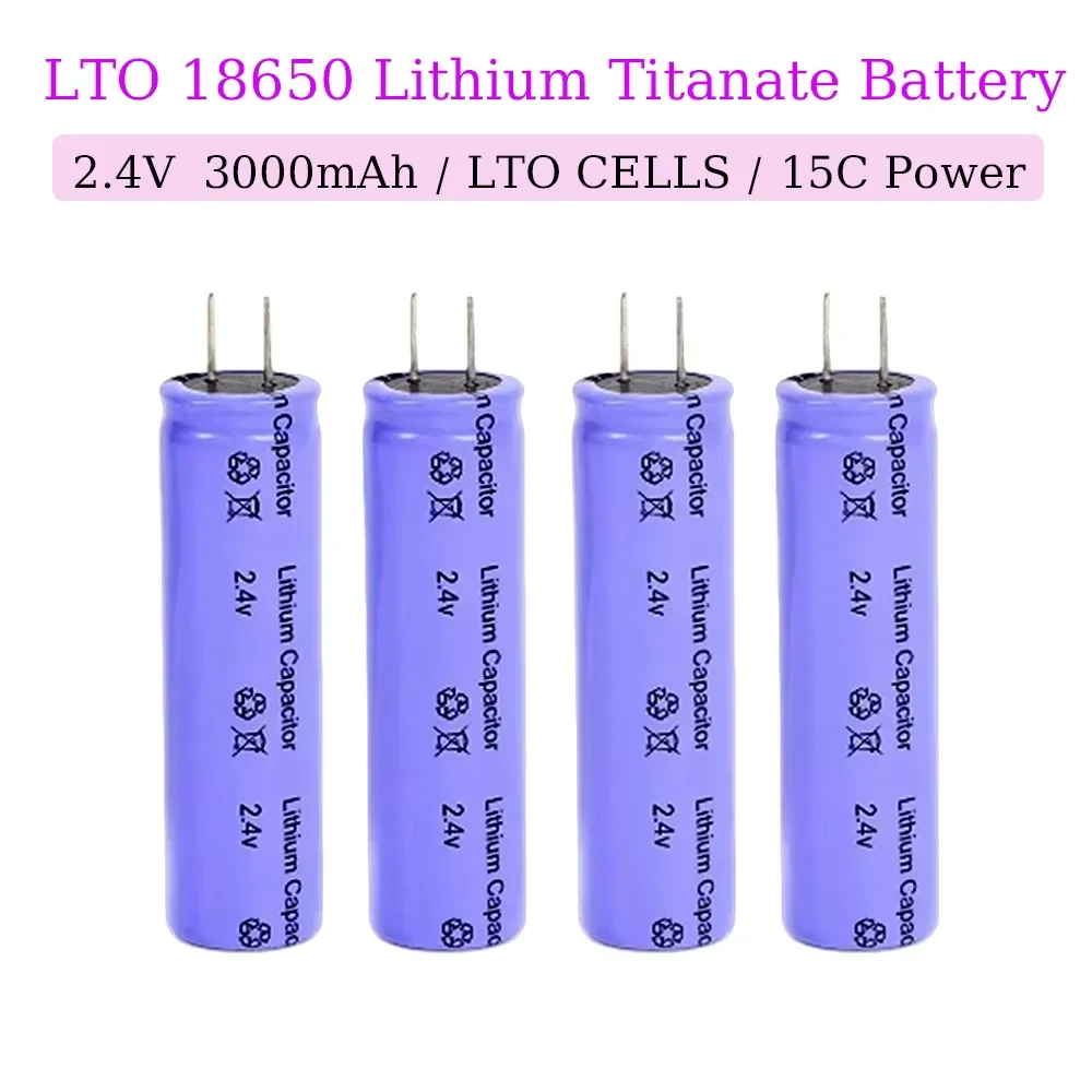 

NEW EST 2.4V 2000mAh LTO 18650 Lithium Titanate Battery Cell low temperature Long Cycle For Diy 12V battery pack Power tool