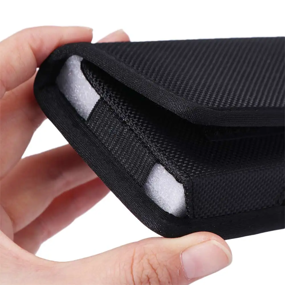 Universelle 3,5-6,3 Zoll Flip-Cover Oxford-Stoff Gürtelclip Handytasche Handytasche Handytasche für die Taille Handyhülle – Detail 8