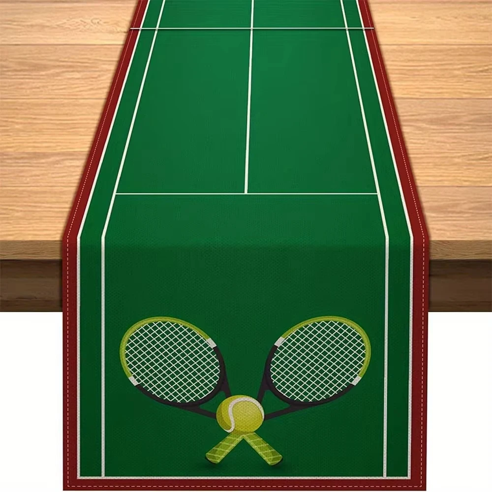 Tennis Court Theme Table Runner Perfect for Kitchen, Anniversary, Parties & Wedding Decor  Essential Household Table Decoration