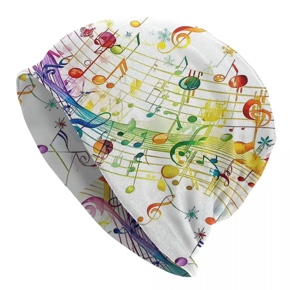 

Abstract Piano Keys With Musical Notes Unisex Adult Beanies Caps Knitted Bonnet Hat Warm Fashion Autumn Winter Skullies Hats