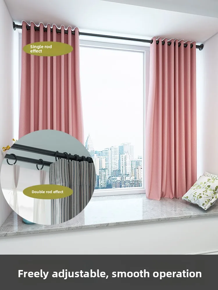 قضيب ستائر روماني داخلي قابل للتمدد من باينشي، لا يحتاج إلى حفر، بطول 3 أمتار لتجفيف الملابس ومعالجة النوافذ