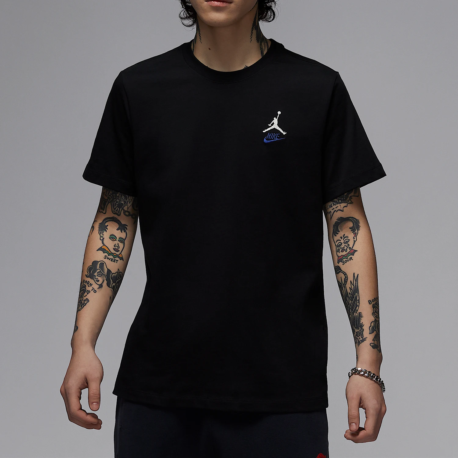 

Nike genuine JORDAN men's classic breathable knitted casual pattern T-shirt IB7527-010