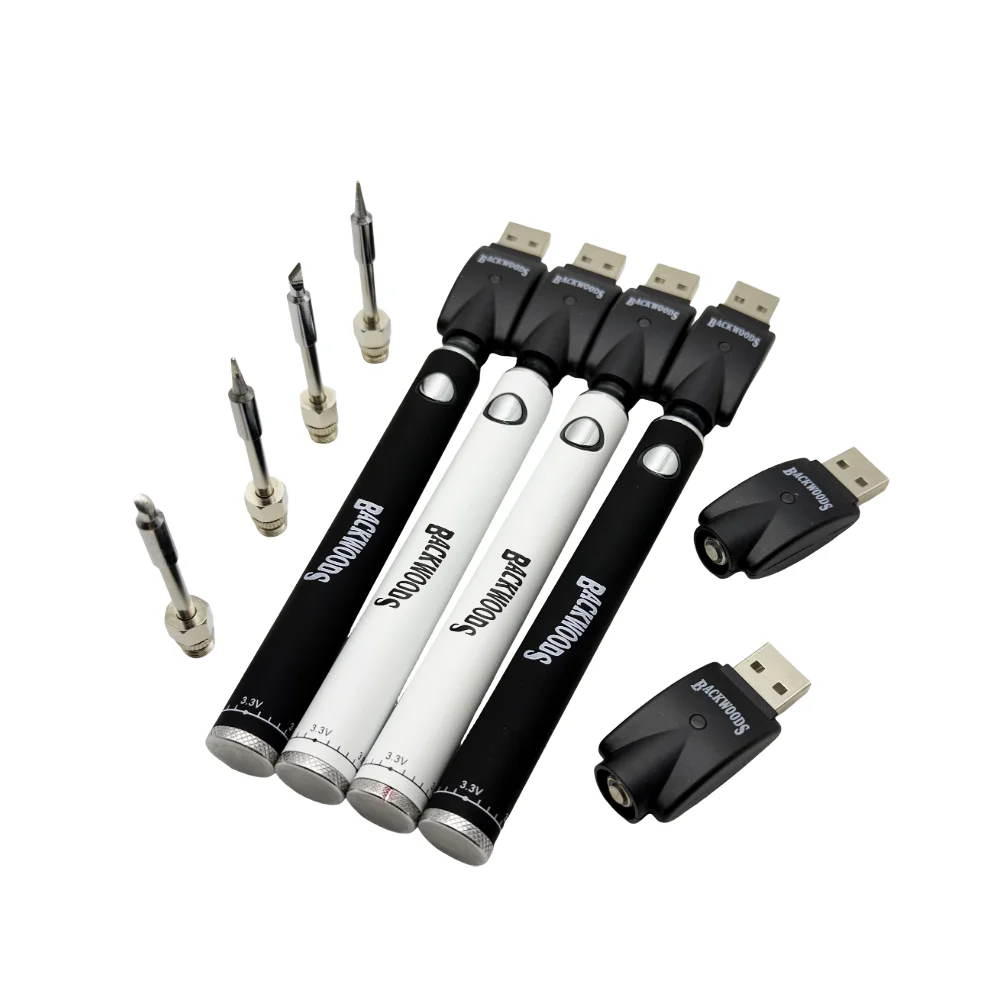 

Backwoods 510 Preheat Battery Twist 14 мм 1100amh Электрический паяльник с резьбой 510 Портативная сварочная нагревательная ручка