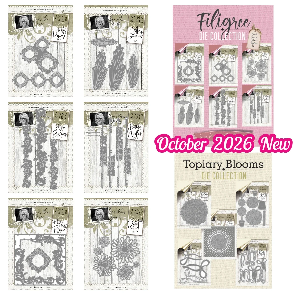 October2026 Filigree Motif Frame Filigree Collection Cutting Dies Ornate Frame Flower Lace DIY Scrapbook Card Making Paper Craft