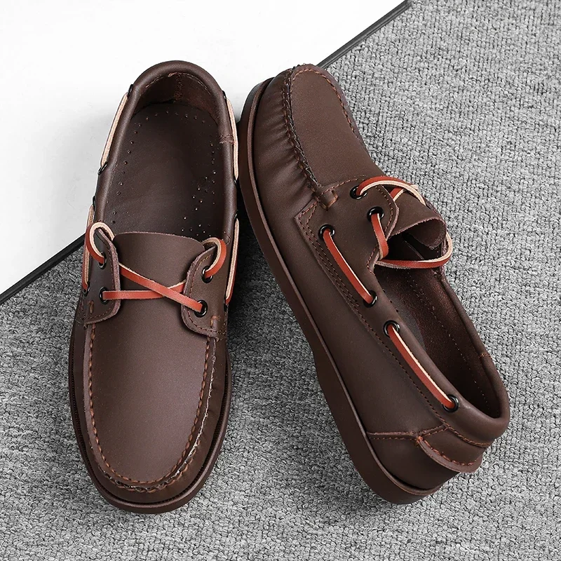 Luxury Brand Men's Casual Shoes Designer Business Shoes Breathable Formal Shoes Classic Lace-up Leather Dress Loafers Driving