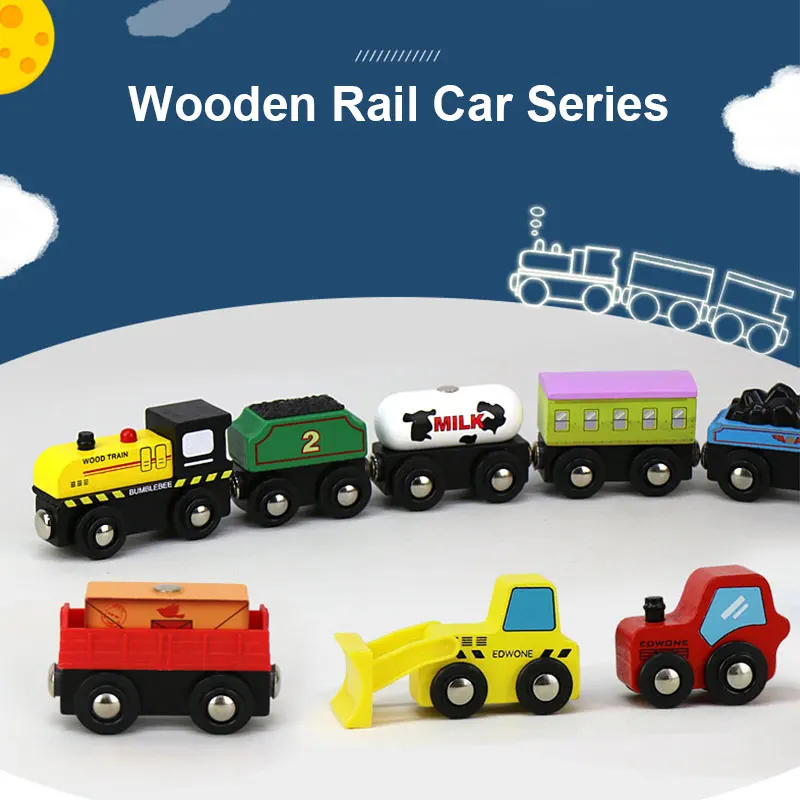 Magnetic Train Toys Wooden Train Accessories Anime James Locomotive Car Railway Vehicles Track Trains Toys Kids Gifts