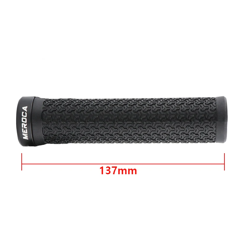 MEROCA 2Pcs Rubber Bicycle Grip 22.2mm Handlebar Non-slip Grip For Mountain Bike