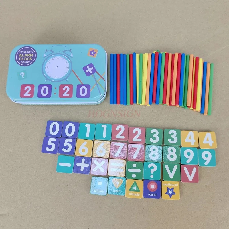 Kids Math Arithmetic Wooden Magnetic Digital Counting Stick Montessori Games for Baby Early Learning Education Children's Toys