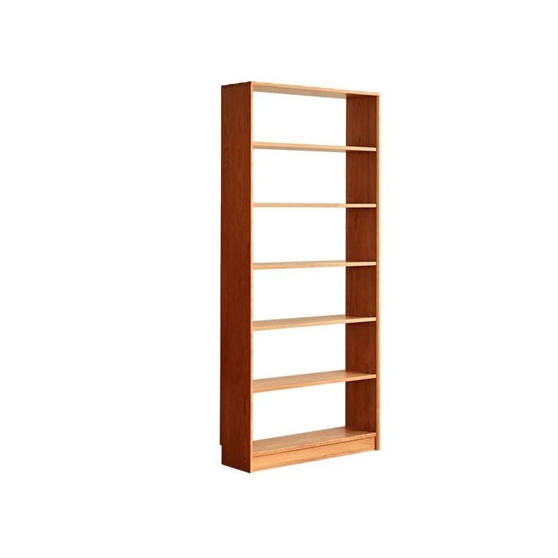

Nordic solid wood floor-to-ceiling bookshelf log whole wall bookcase study storage log display