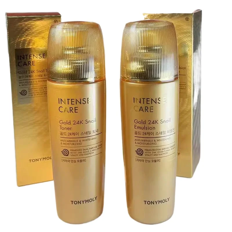 

Korea SkinCare TONYMOLY 24K Gold Snail Toner Emulsion 140ml Whiten Hydrating Anti-Wrinkle Anti-aging Moisturise Repair Beauty