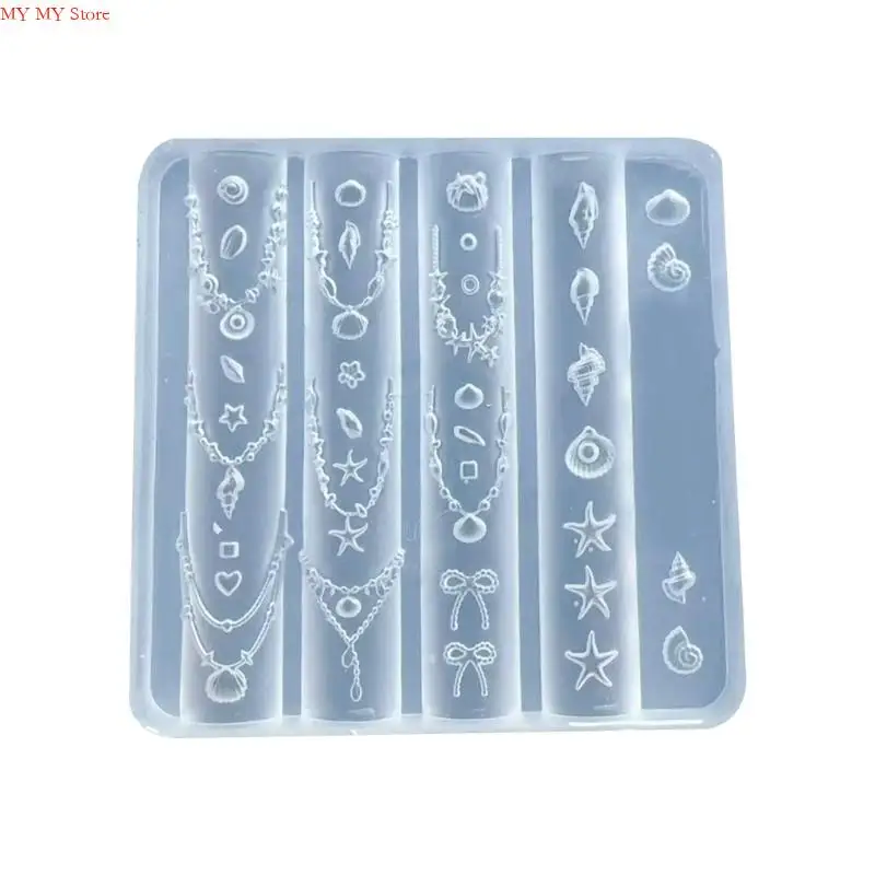 

N1HE Art Moulds Silicone Template Designing Tool Shell Themed Silicone Handmade Molds for Manicure Creation