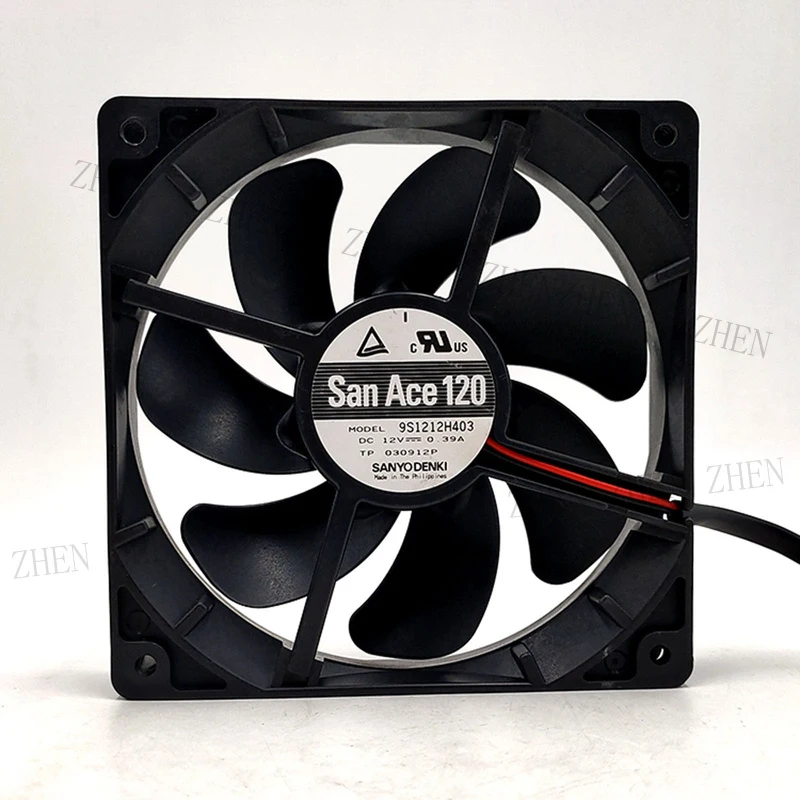 

S New 9S1212H403 12025 12V 0.39A 2-Wire cooling fan For Sanyo