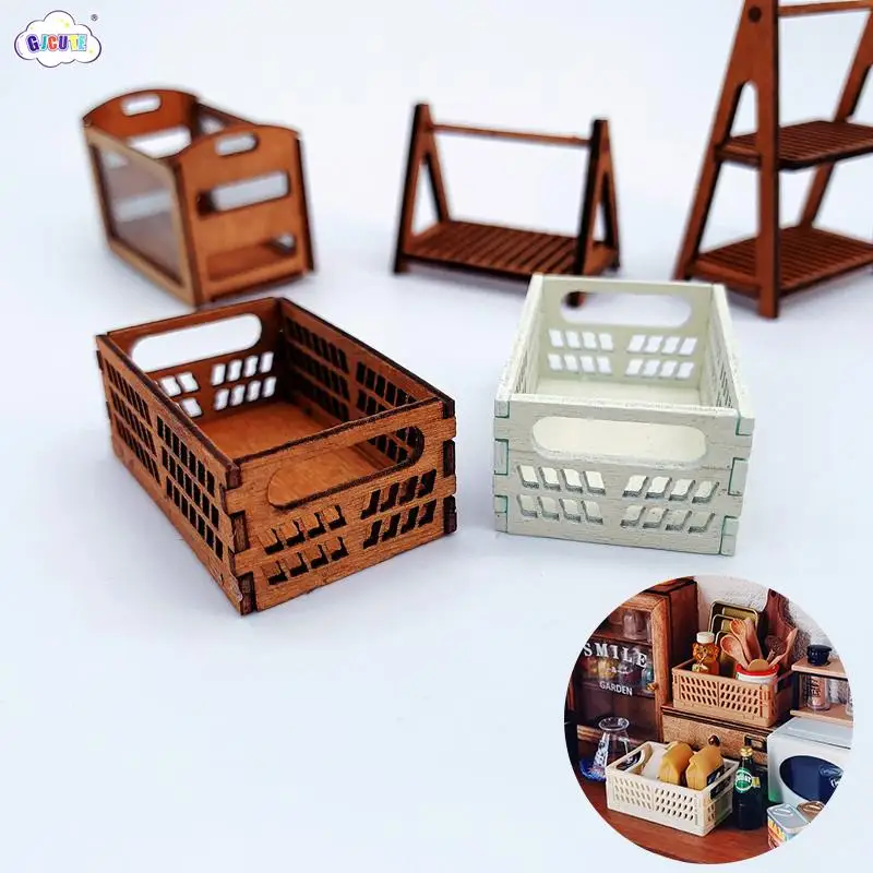 

1/12 Dollhouse Miniature Storage Baskets Dolls House Bread Food Basket Dollhouse Furniture Decoration Accessories Toys