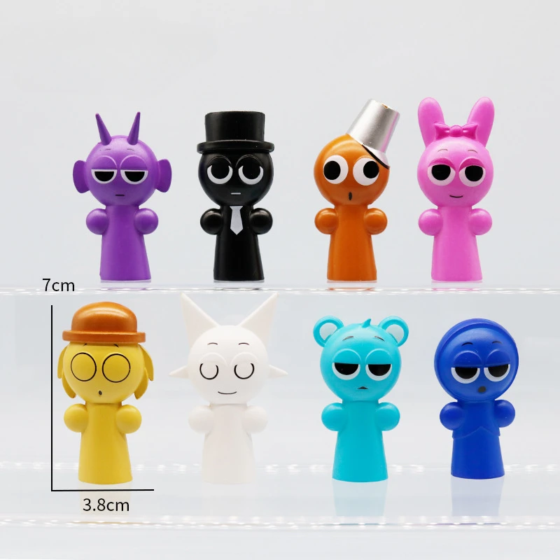 8cm Incredibox Sprunki Game Dr Harrison Deamond Qurst Ornaments Simon Cartoon Dandy World Horror Figures Christmas Gift Toys Kid