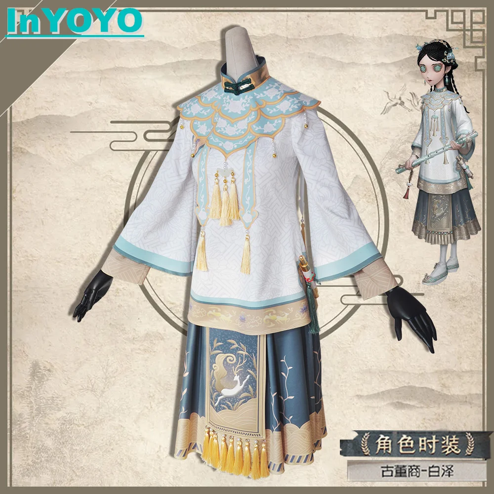 InYOYO Game Identity V Antique Dealers Baize Cosplay Costume Chinese Cheongsam Dress Uniform Halloween Carnival Party Outfit