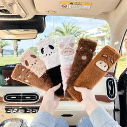 Plush Animal Pattern Car Seat Belt Shoulder Cover  Anti-Wear Anti-Strangle Car Shoulder Cover Cute Cartoon Safety Shoulder Cover