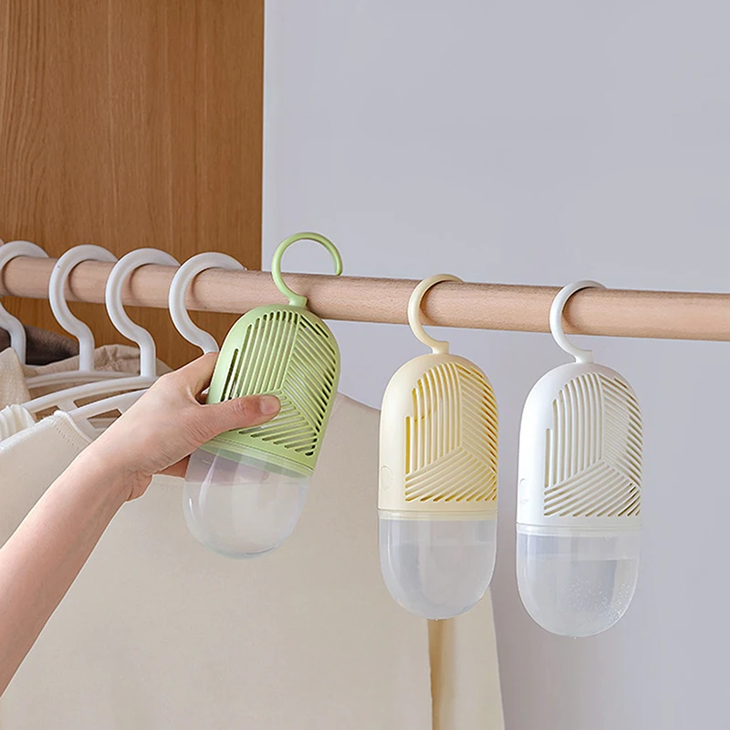 Cabinet Hanging Clothes Dehumidification Box Reusable Anti-Mold Dehumidifier Packs With Water Collector For Wardrobe Closet