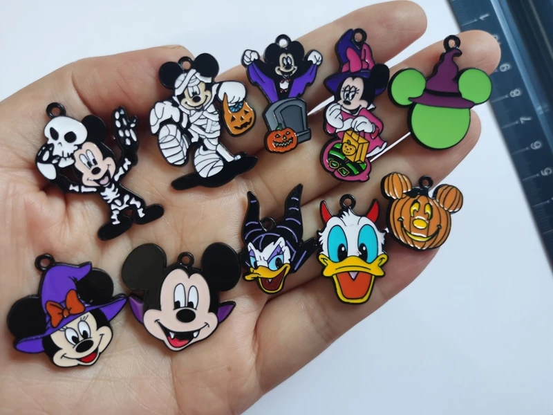 10 Pcs Disney Halloween mickey minnie  Pendants Charms  Jewelry Making  Earrings Pendants Necklaces Bracelets DIY Accessories