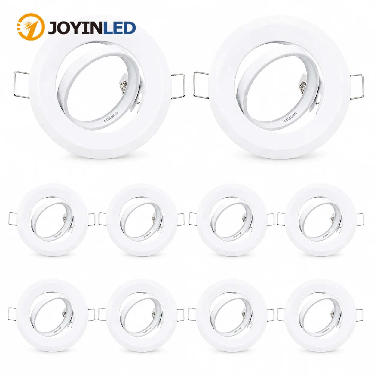 JOYINLED LED Spotlights Frame Adjustable Downlight LED Holders Cutout 62mm for MR16 GU10 Bulb Holder Recessed LED Spot Light