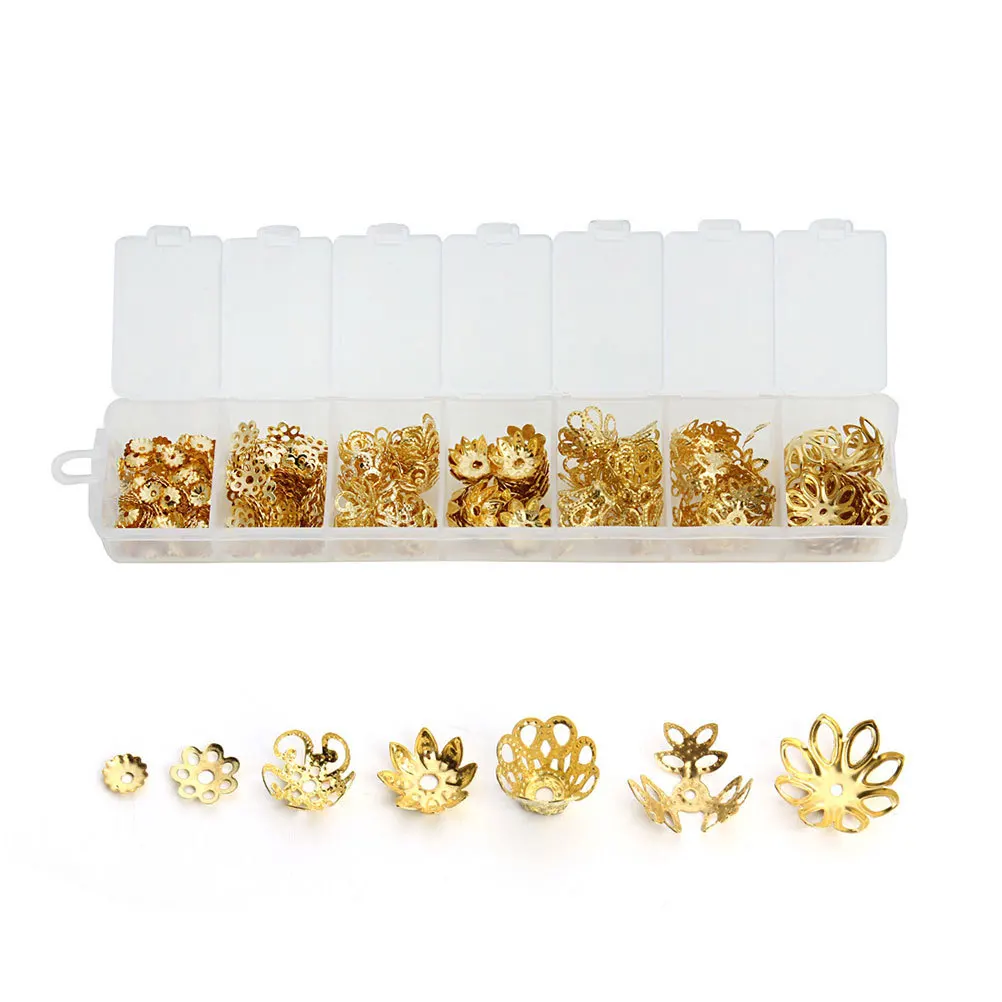 

2Pack Flower Charms Copper Plated Spacer Beads Vintage Design Great for DIY Necklace Bracelet Jewelry Accessories Mixed Pendants