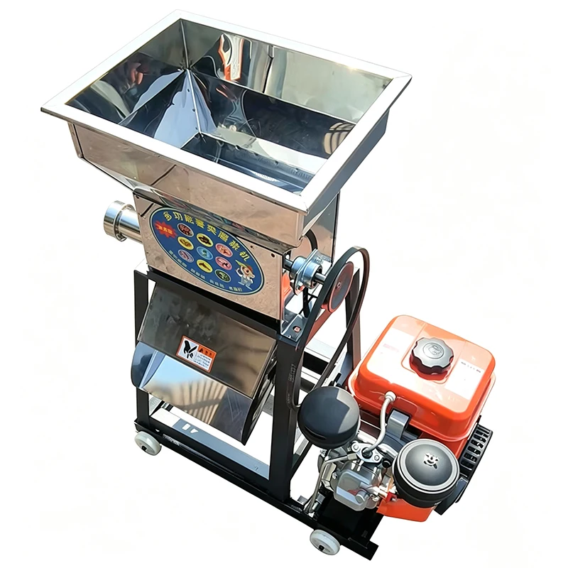 Cassava grinder, ginger grinder (suitable for root vegetables), equipped with diesel engine