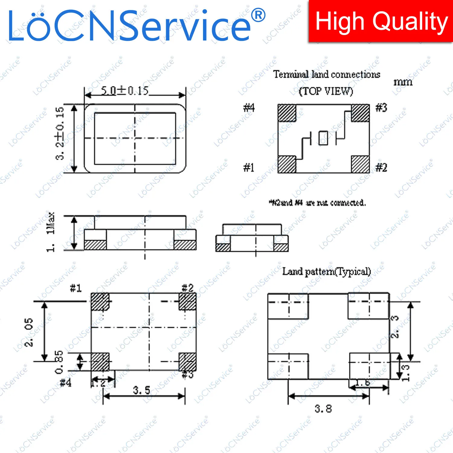 11.0592Mhz 12Mhz 10PPM 20PPM 200PCS 1000PCS SMD Passive quartz crystal oscillator 4Pin 5032 11.0592M 12.000mhz 12M Resonators