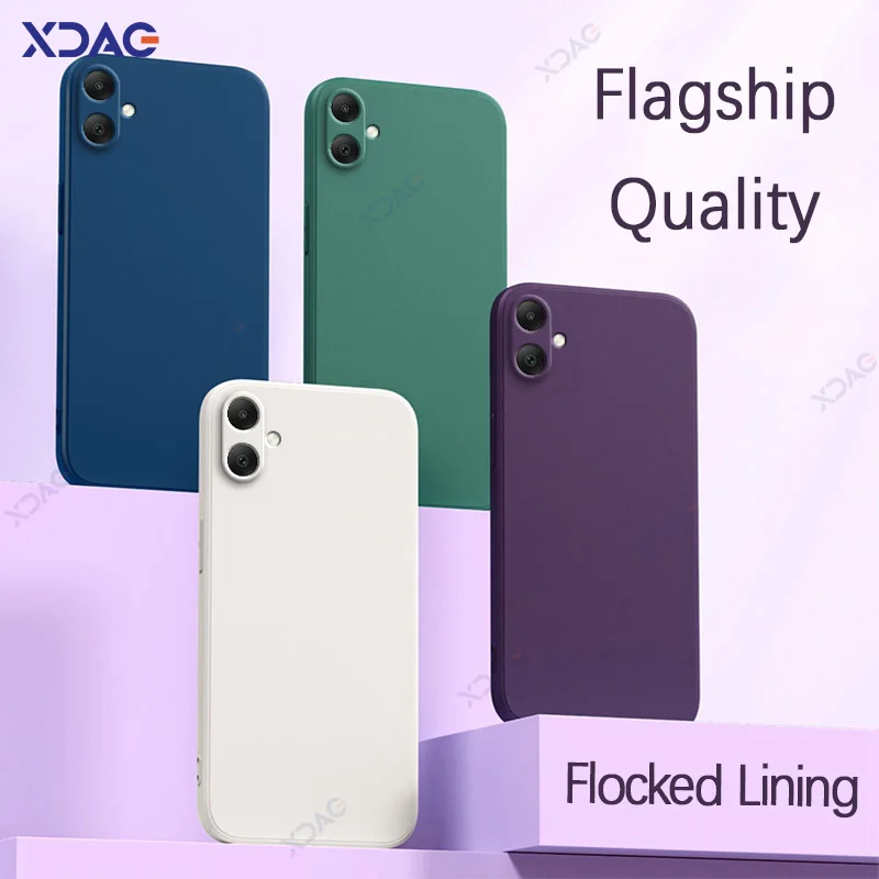 

Original Mobile Phone Cases for Samsung A06 F06 SamsungA06 SamsungF06 5G 360 Soft Luxury Square Liquid Silicone Waterproof Cover