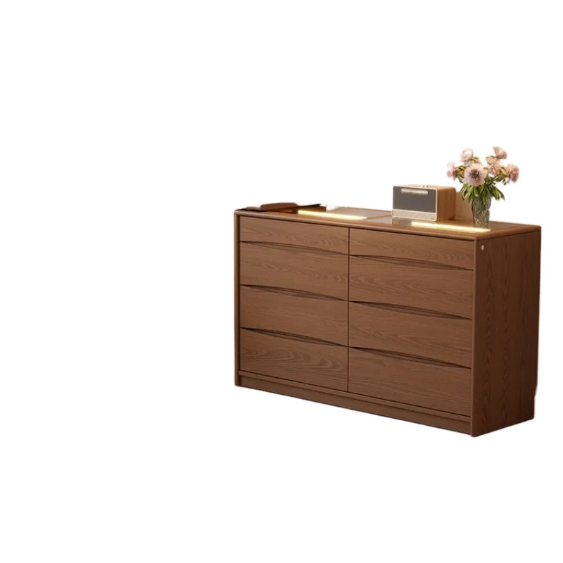 

Solid wood chest dresser, bedroom modern simple makeup table integrated bedside storage cabinet