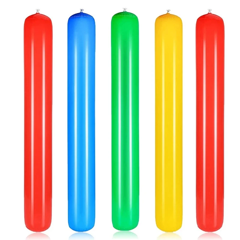 

5PCS Inflatable Cheering Sticks Giant Blow Up Pool Noodles Outdoor Games Parent Child Interactive Toys Carnival Party Supplies