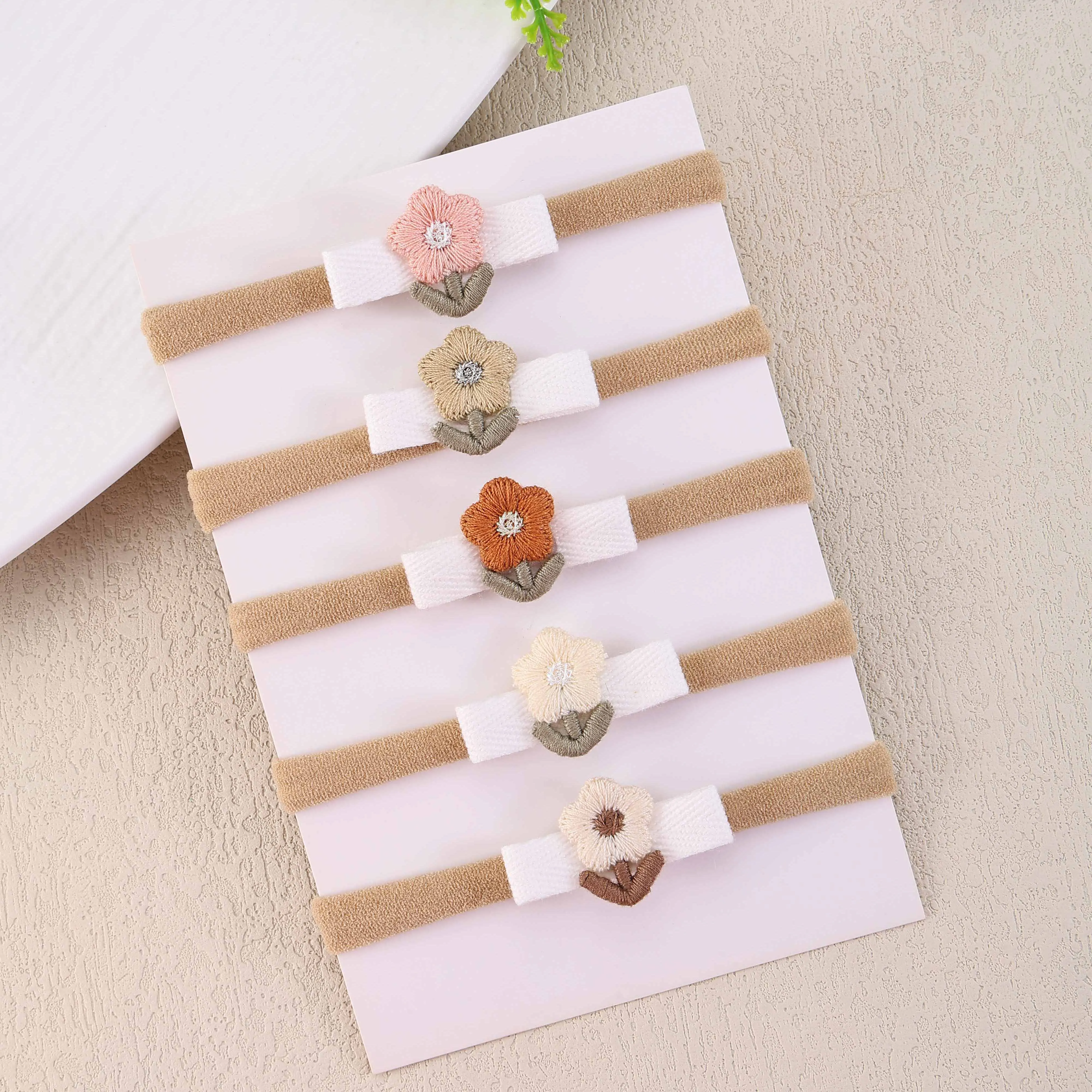 

5Pcs Cute Mini Flower Baby Headband Elastic Nylon Hair Band for Newborn Boys Girls Hair Accessories Children Photography Props