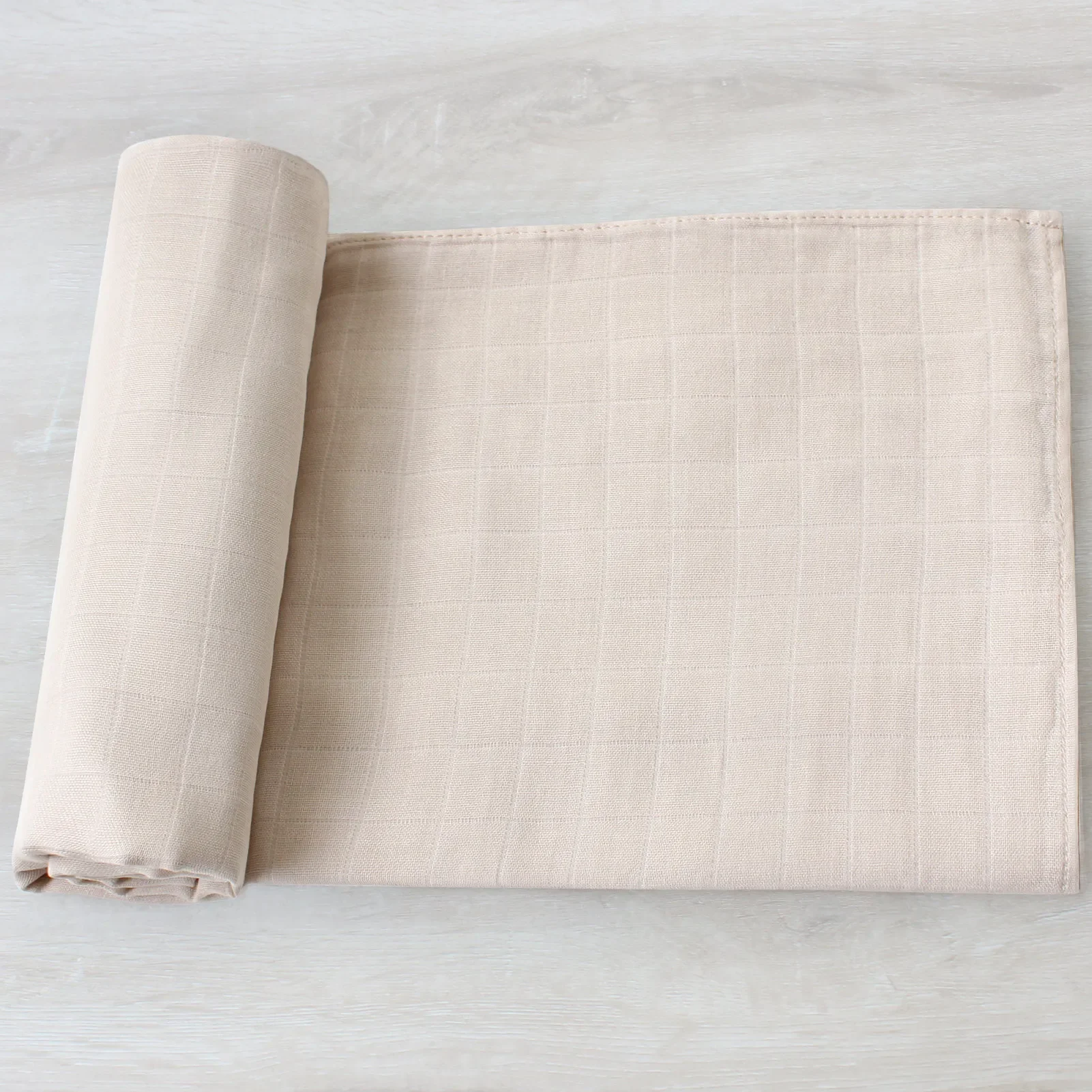 Literie pour Nouveau-Né en Coton et Bambou, Couverture d\'Emmaillotage pour Bébé, Couche en Mousseline, 120x120cm