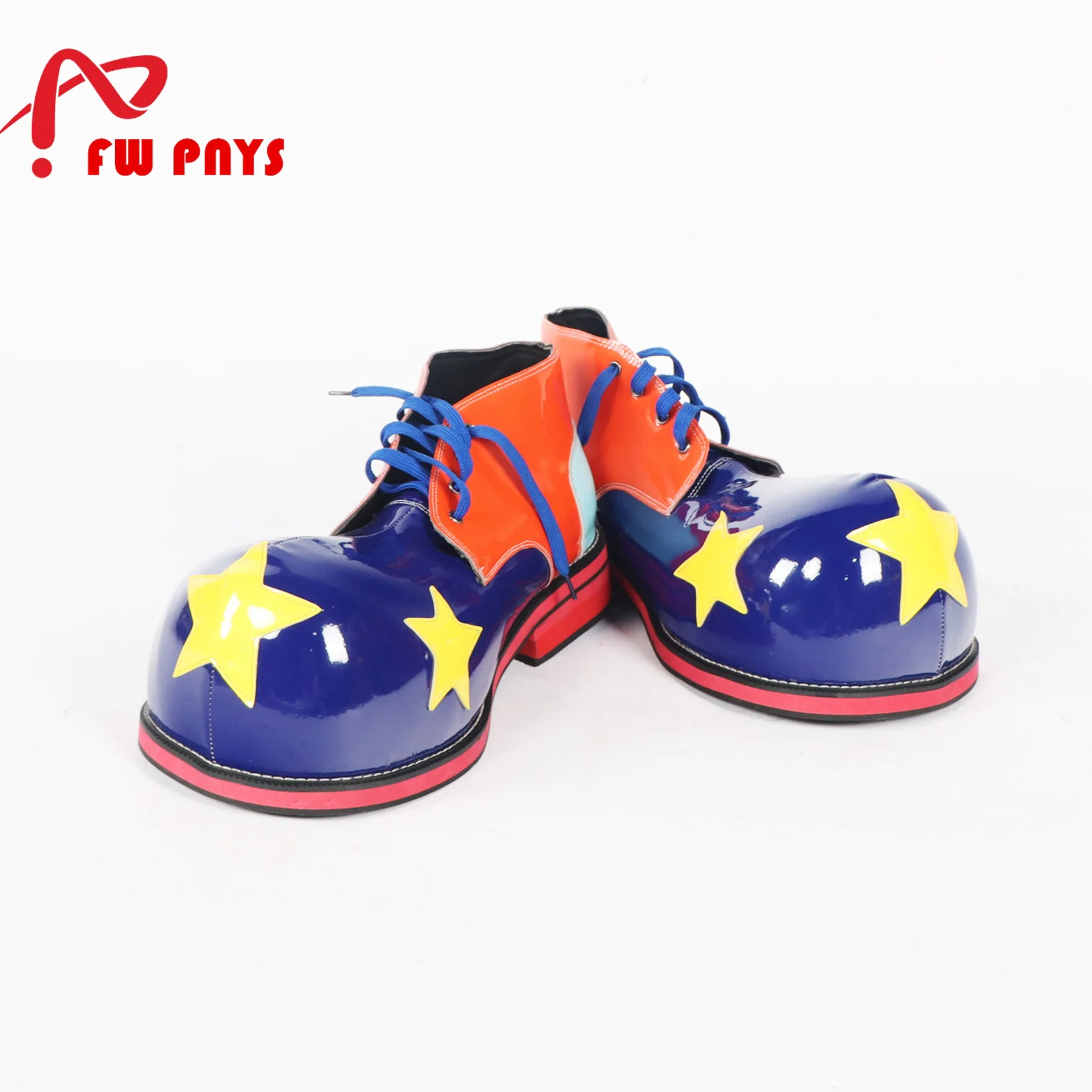 

30cm Free Size Blue Big Round Toe Clown Shoes Unisex Anime Club Circus Boots Festival Party Magic Performance Wear PU