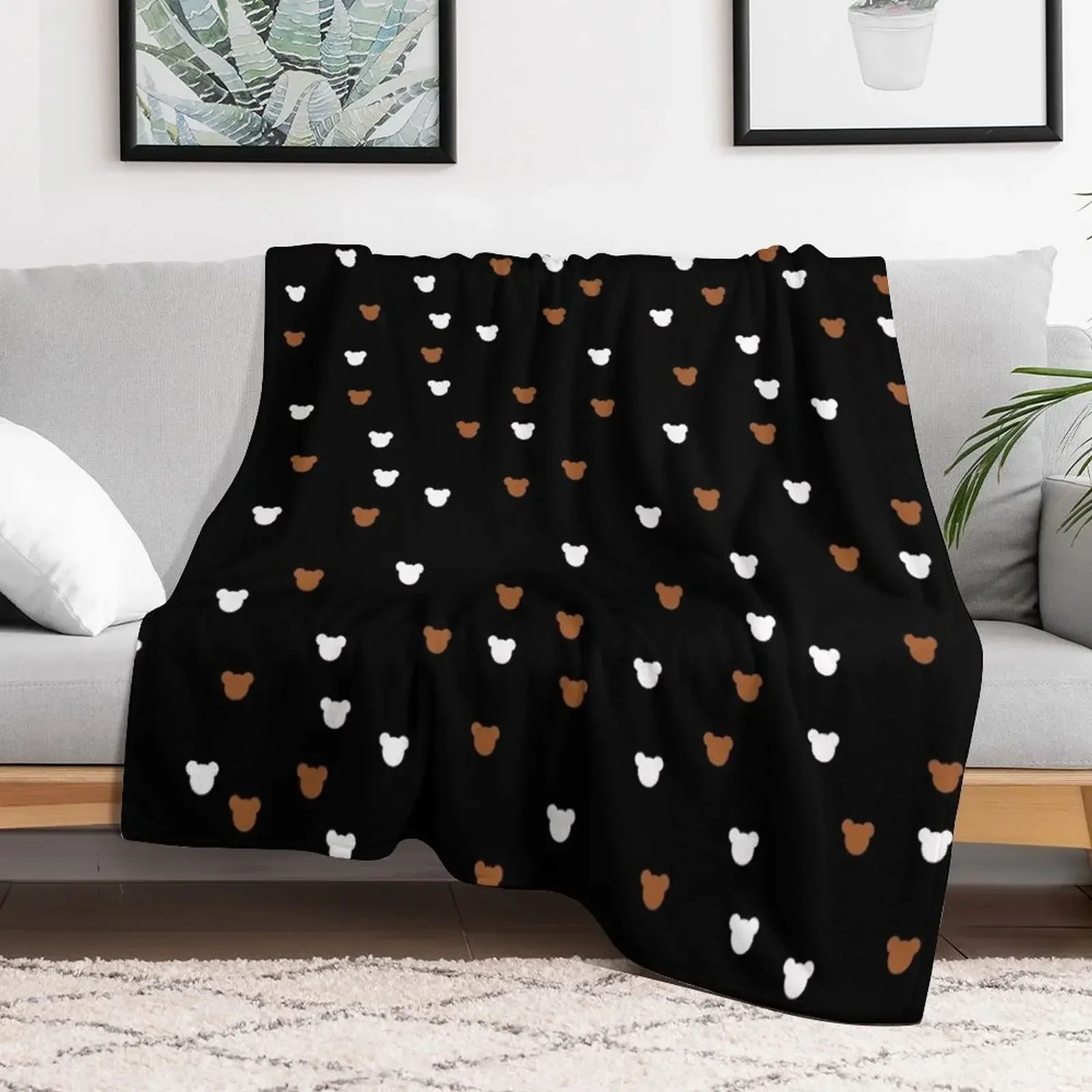 

milk and mocha,black Throw Blanket christmas decoration Thermal Blankets