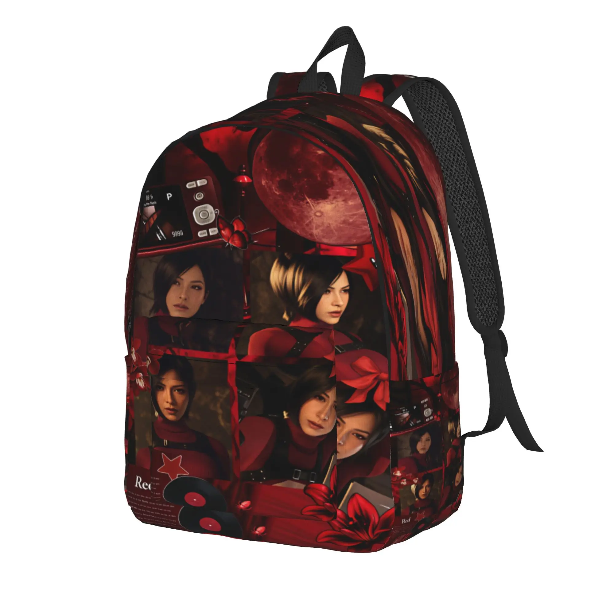 Ada Wong Resident Evil Backpack Boy Girl  Pattern Backpacks Polyester Style School Bags Trekking Design Rucksack