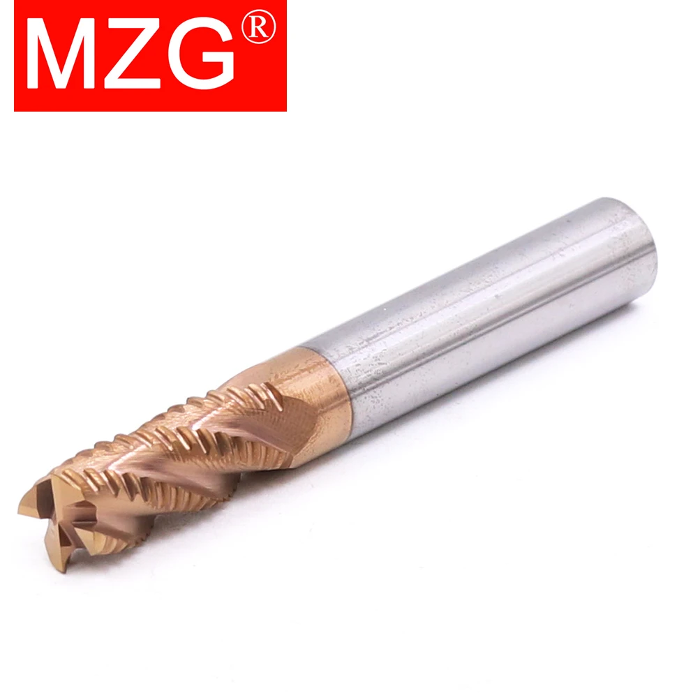 Mzg 4 flauta hrc55 fresa de desbaste 4mm-12mm fresa revestimento de liga ferramenta de corte de aço de tungstênio fresas de carboneto de aço