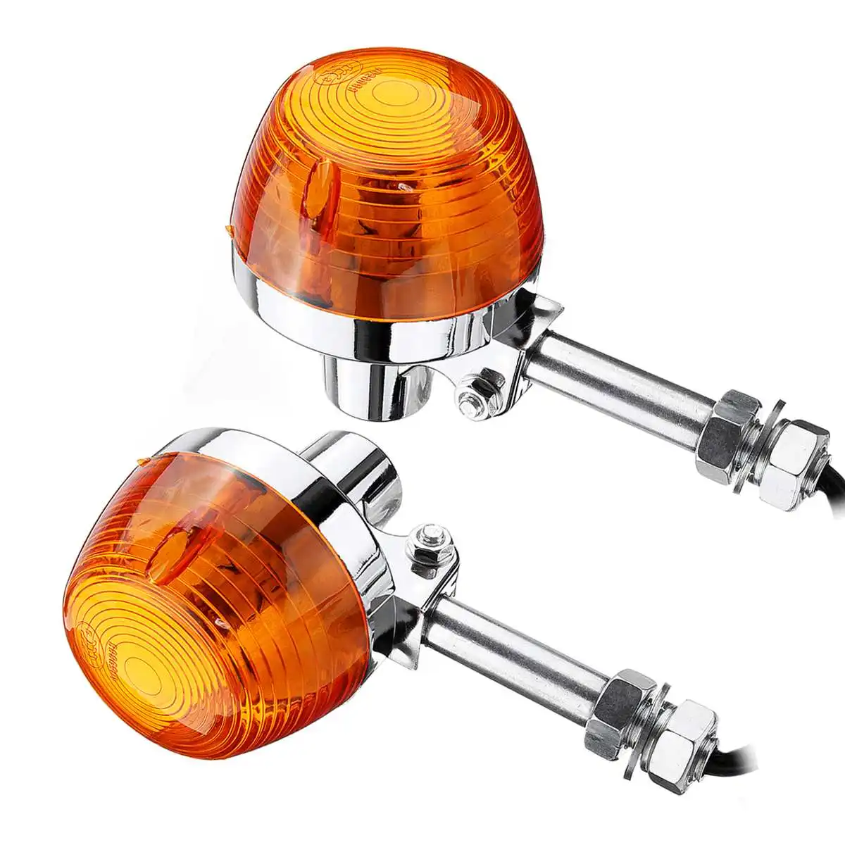 2pcs Motorcycle Turn Signal Light Blinkers Amber Lamp For Honda XL100 C70 CT70 CT90 CB350 CM400 CB450 CB750 Indicators Flashers